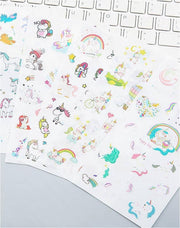 12 stickervellen unicorn - eenhoorn 17x9 cm