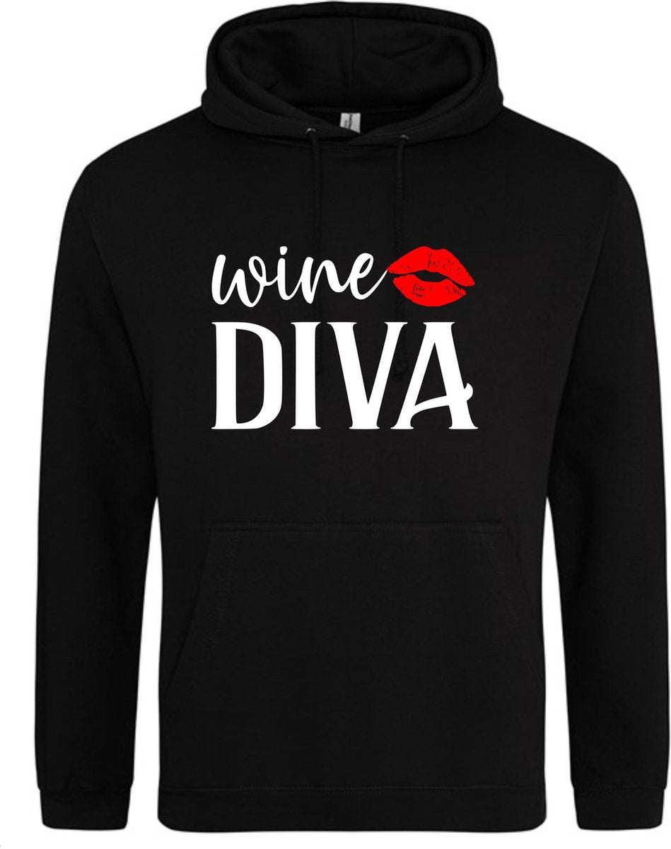Hoodie wine diva mt. L