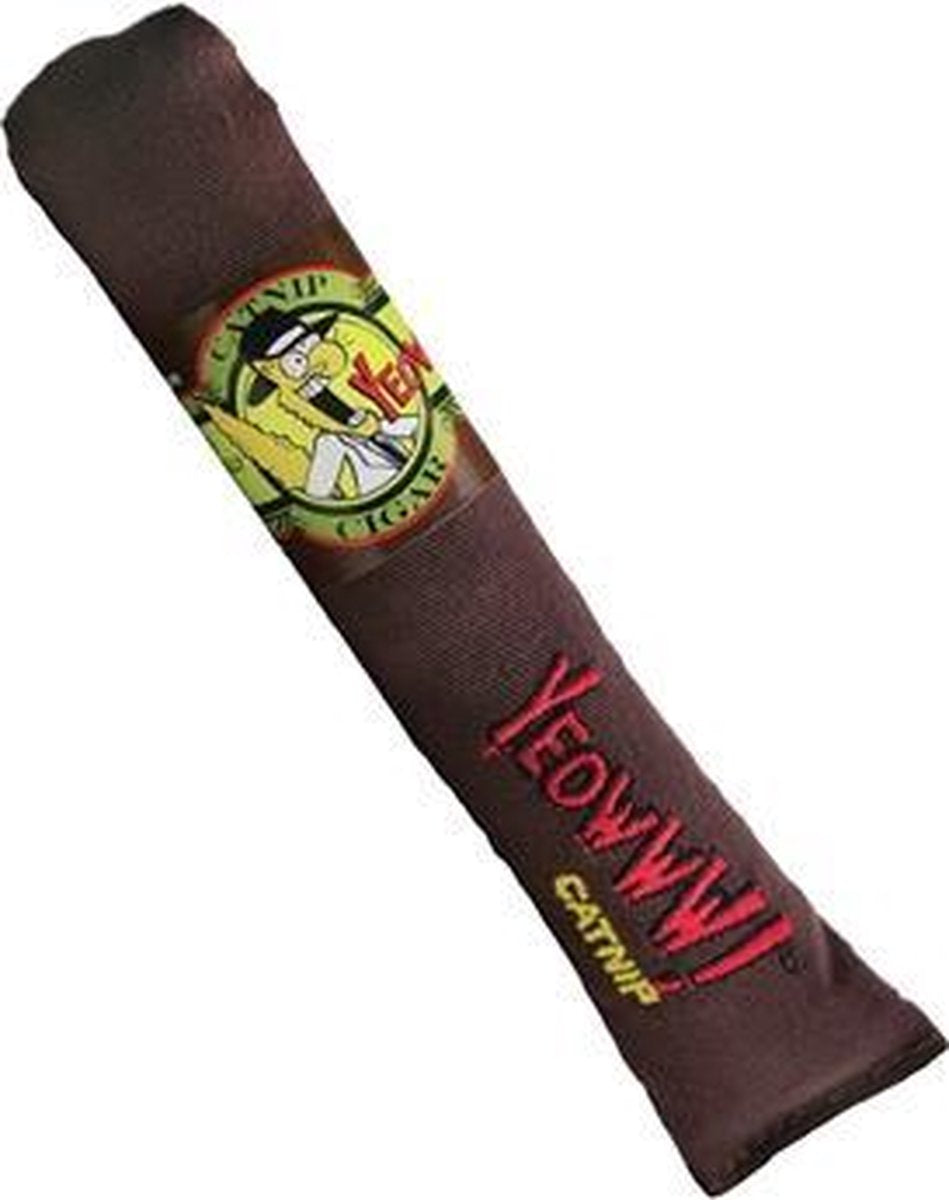 Yeowww sigaar met catnip bruin - 18 cm - 1 stuks