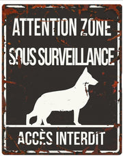 D&D Waakbord / Warning sign square german s. f Zwart 20x25cm