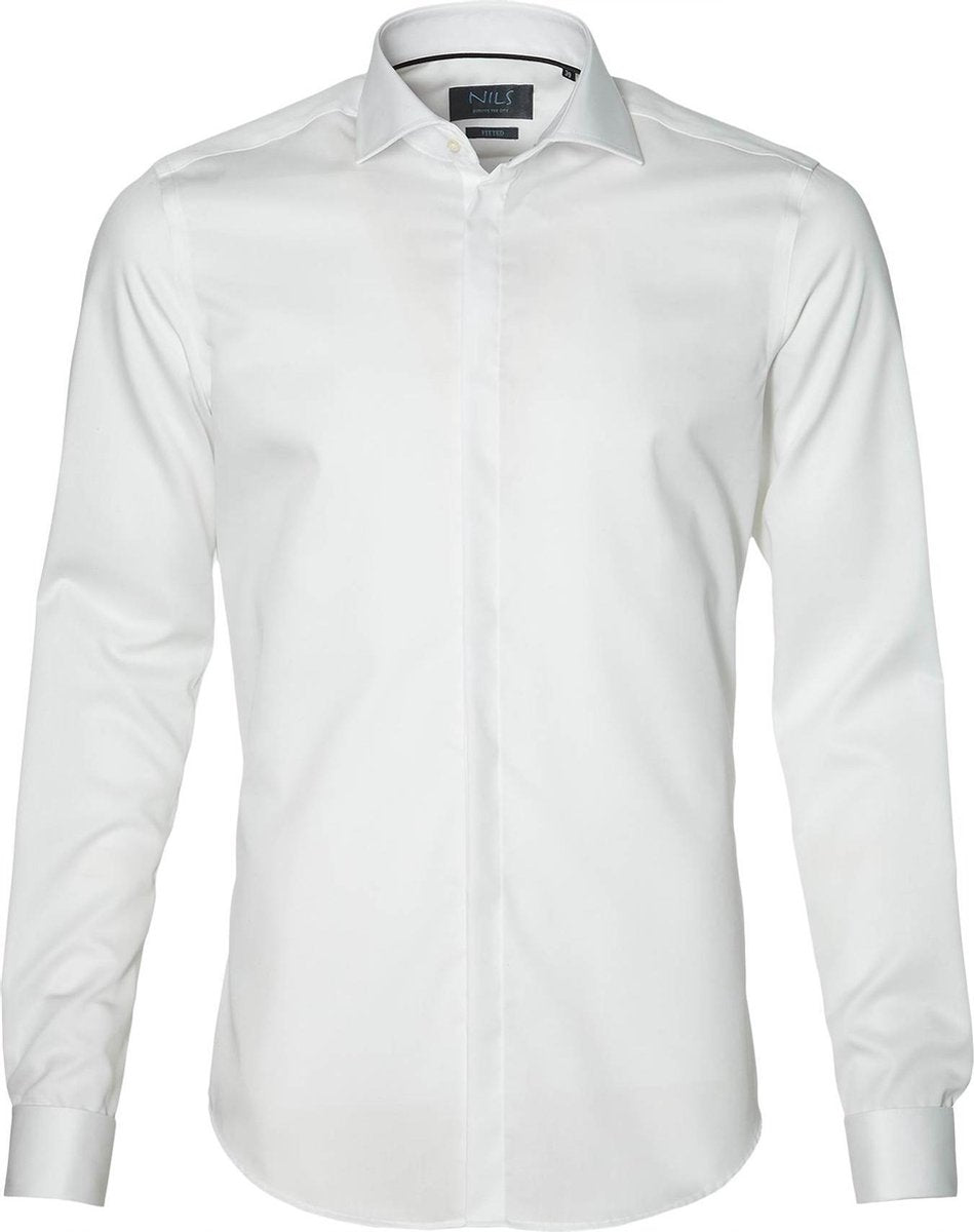 Nils Smoking Overhemd - Body Fit - Wit - 41