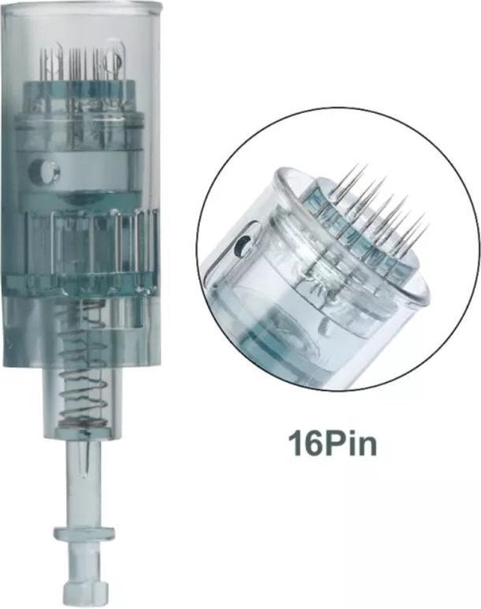 16 Naalds M8 SelectGoodz Bajonetsluiting Microneedling cartridge (opzetstuk) voor de dermapen – 5 losse cartridges – rest acne – anti-aging - littekens