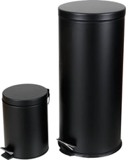 Pedaal emmers vuilbak zwart 30+5L (Set van 2)
