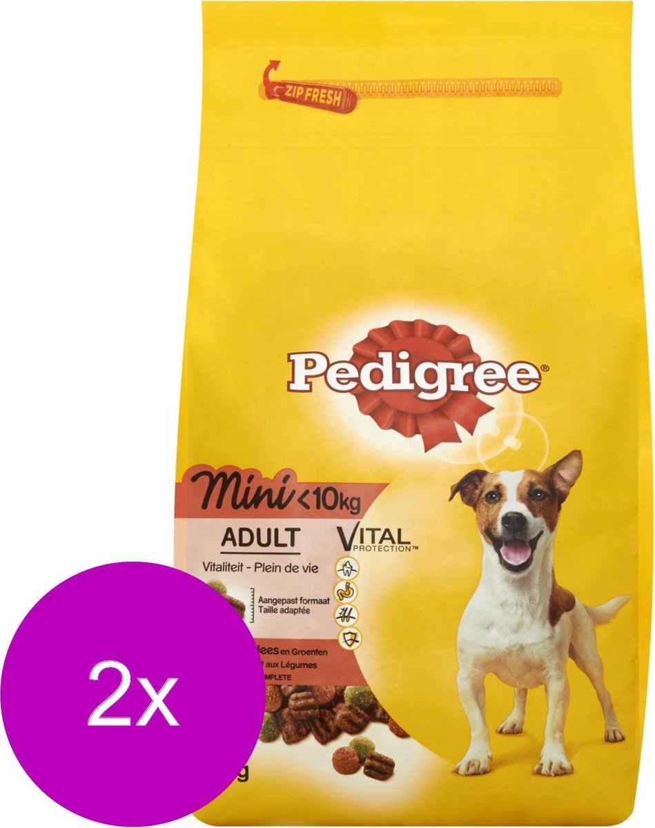 Pedigree Adult Mini Hondenvoer - 2 St à 1.5 kg