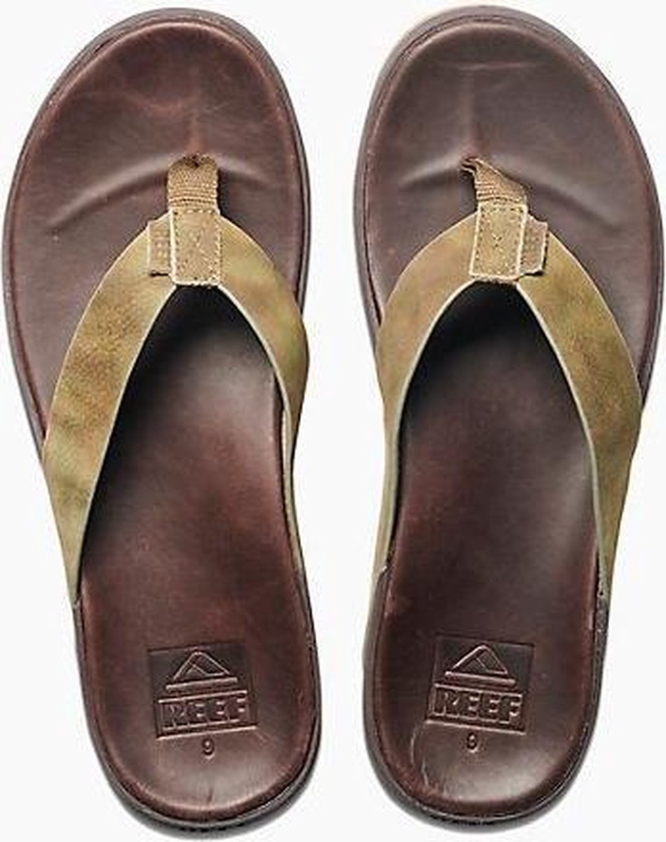 Reef Contoured Voyage LE bruin groen slippers heren  - Maat 46