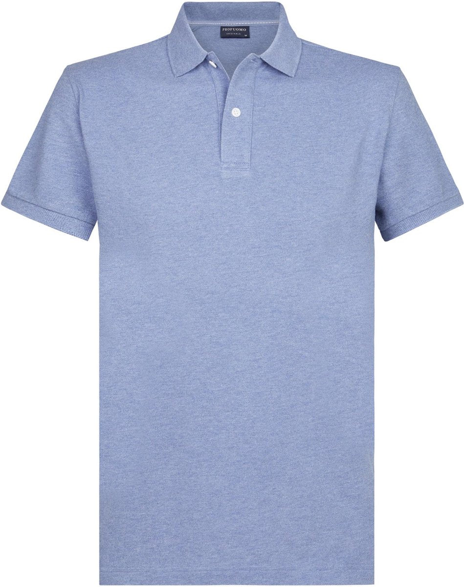 Profuomo Slim Fit  polo - blauw -  Maat: L