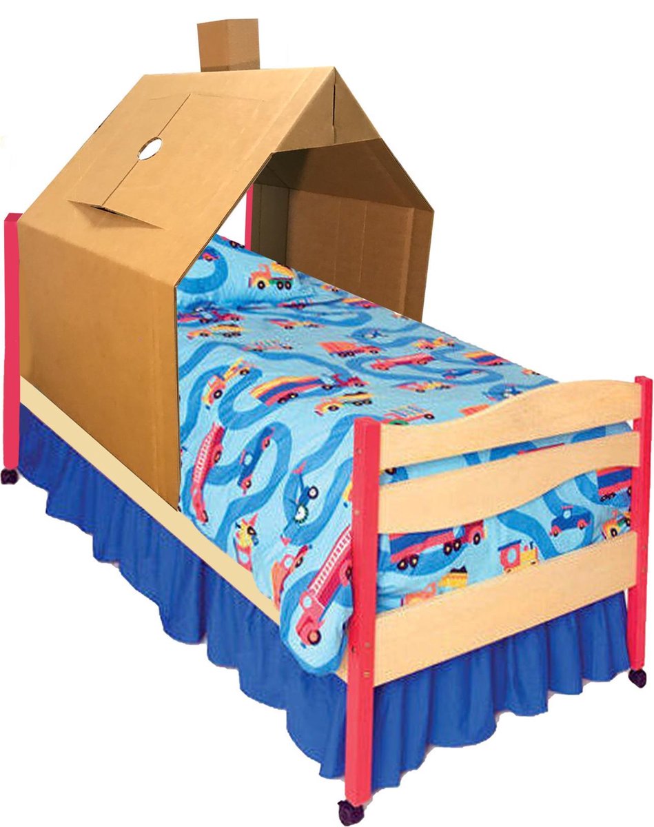 KarTent - Kartonnen Kinderbed Huis - Speelhuisje - Cadeau van Duurzaam Karton