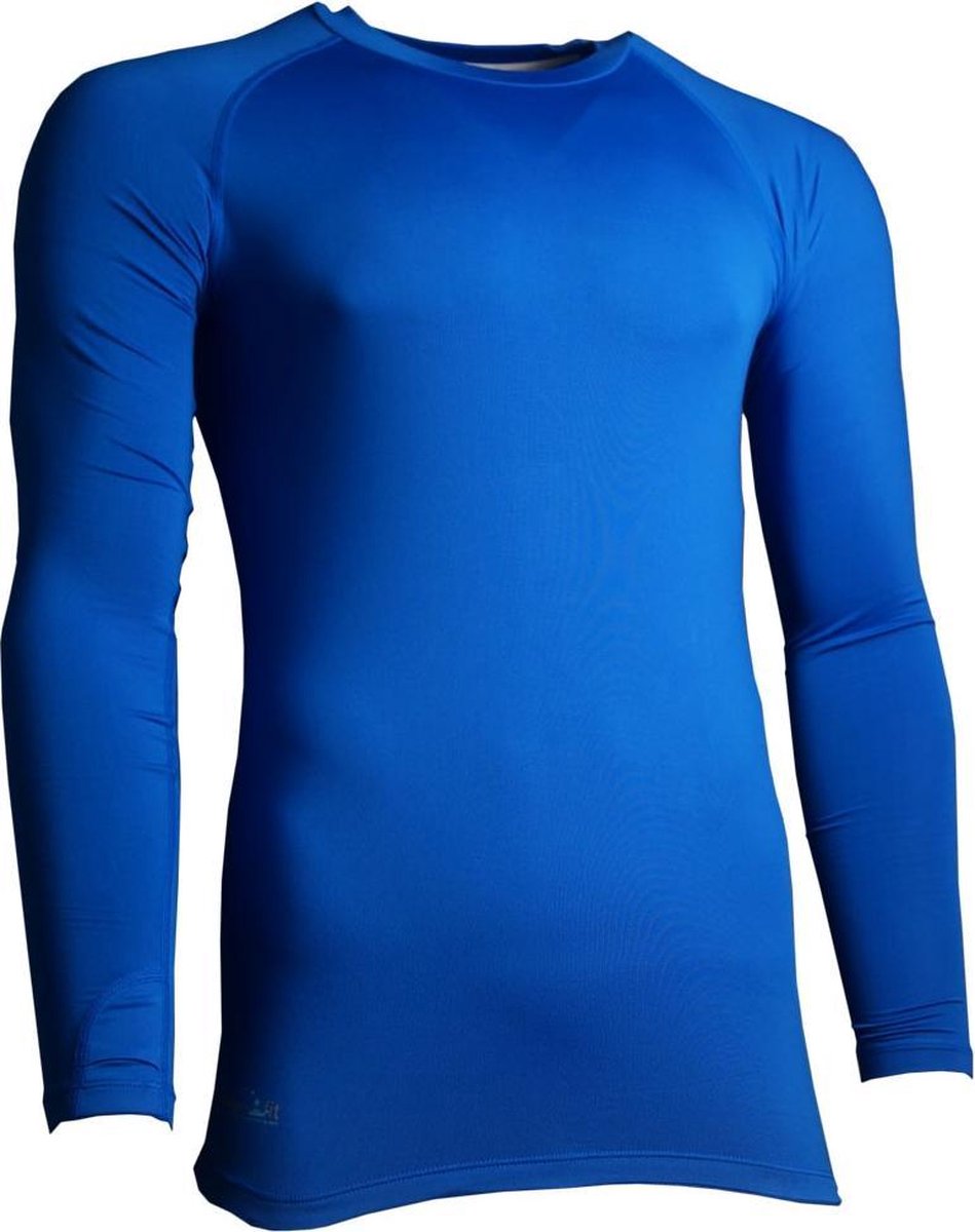 Precision Training Thermoshirt Basislaag Polyester Blauw Maat Xs