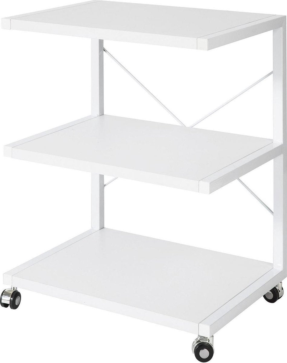 Simpletrade Trolley - Bijzettafel - 3 planken - Hout - 55x40 cm