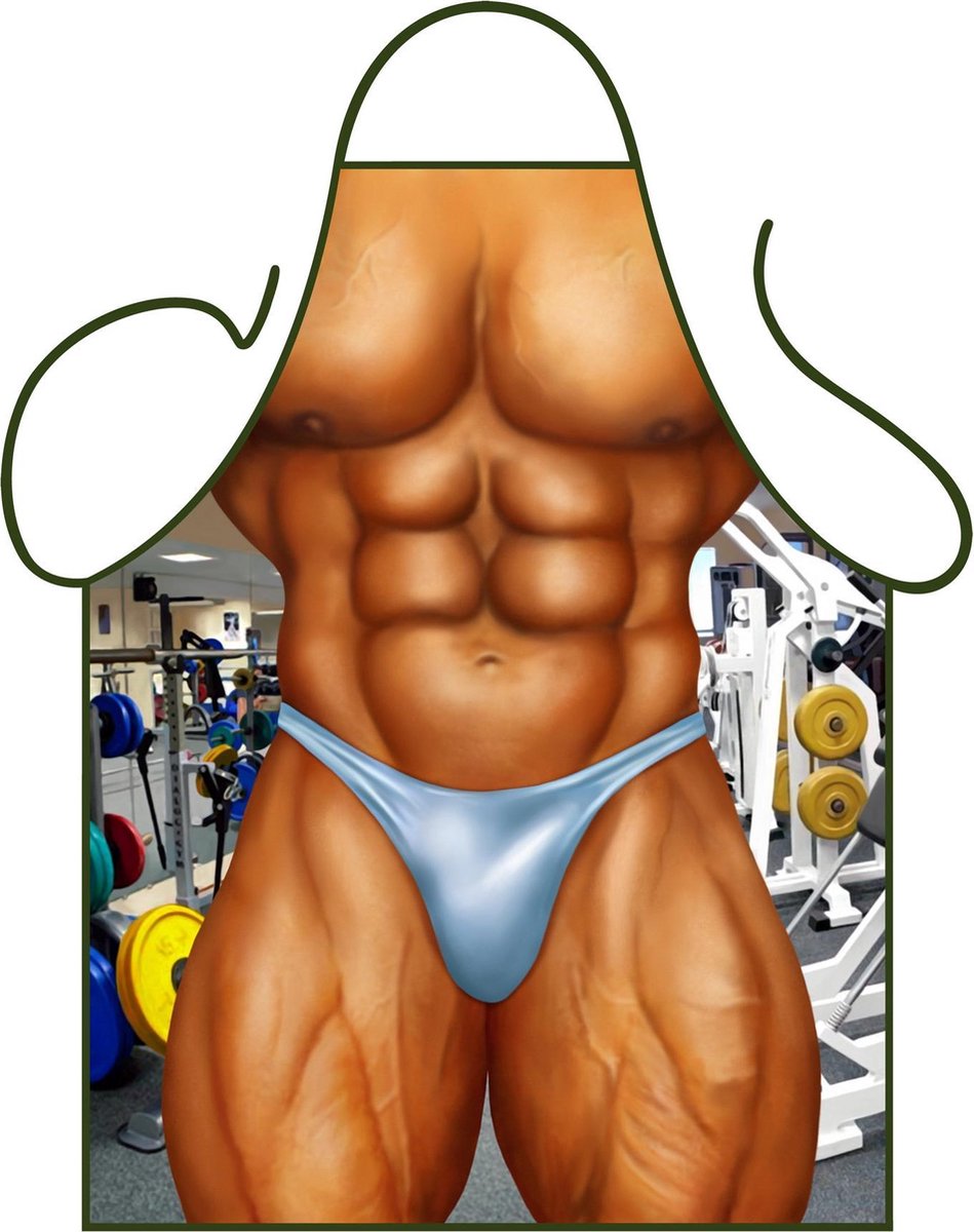 BBQ schort | Barbecue Schort|Grappig Schort |  Vaderdag | BodyBuilder