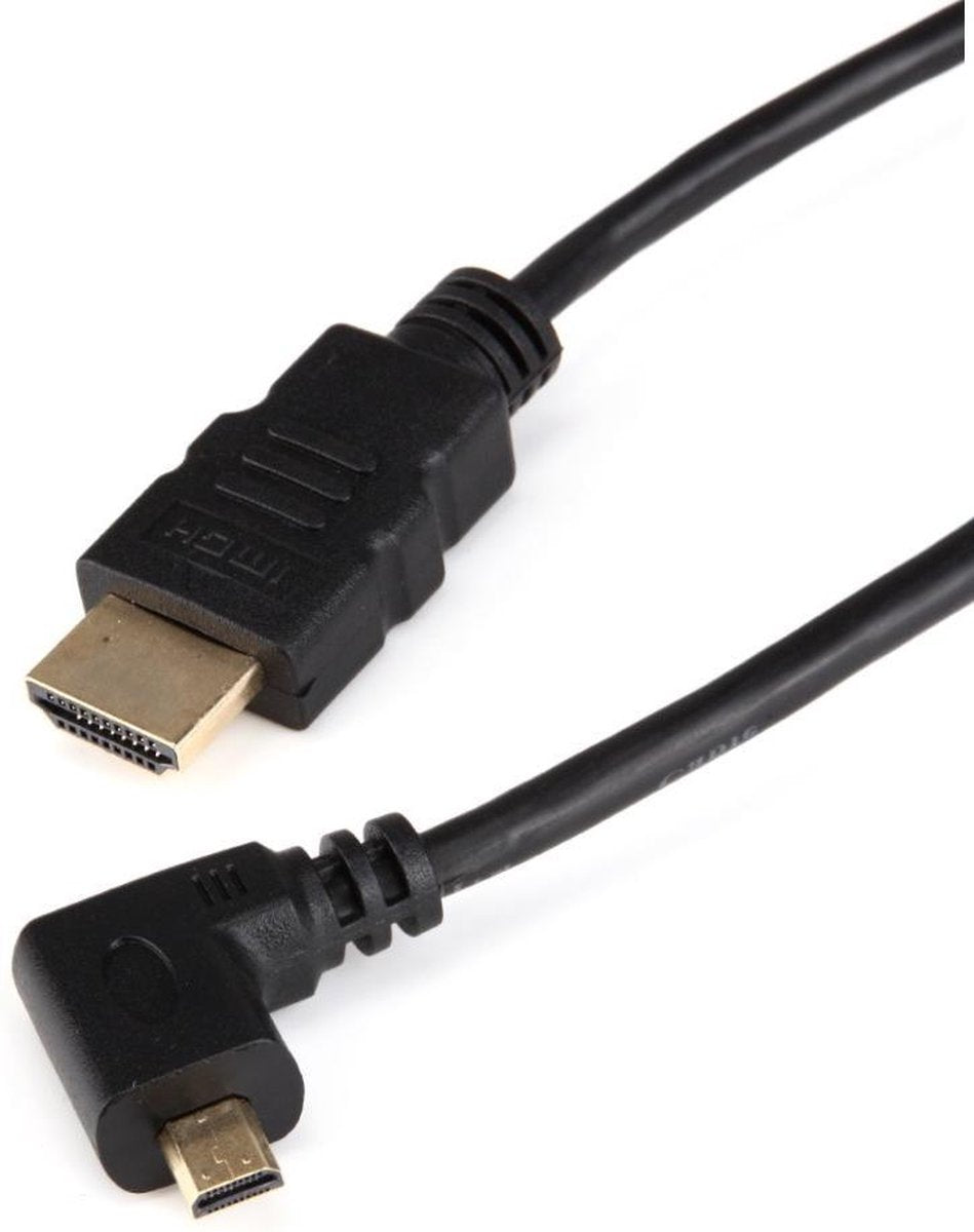 Coretek Micro HDMI - HDMI kabel - 90° haaks naar rechts - versie 1.4 (4K 30Hz) - 0