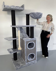 Krabpaal voor grote katten Cat Penthouse Blackline licht Grijs van RHRQuality
