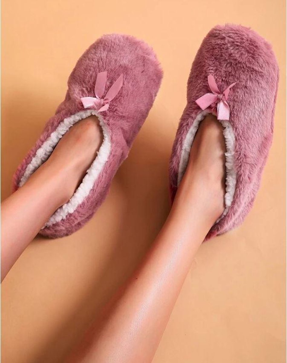 Sorprese cosy – pantoffels dames – roze – maat 36-38 – sloffen dames