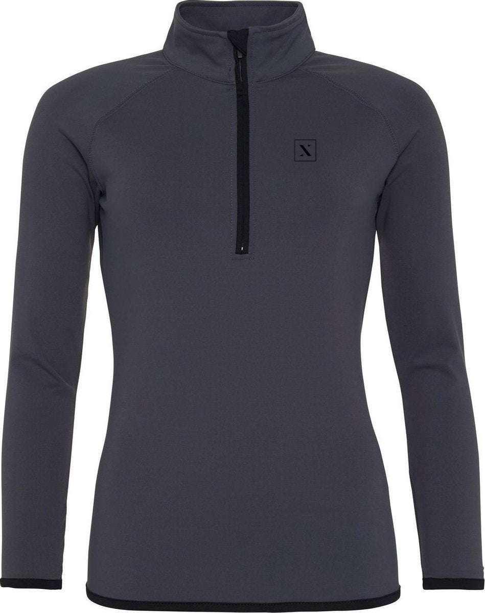 LXURY Dames Sportvest Maat M - Sport Trui - Halve Rits - Grijs