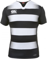 Canterbury Rugbyshirt Vapodri Challenge Heren Zwart/wit Mt Xs
