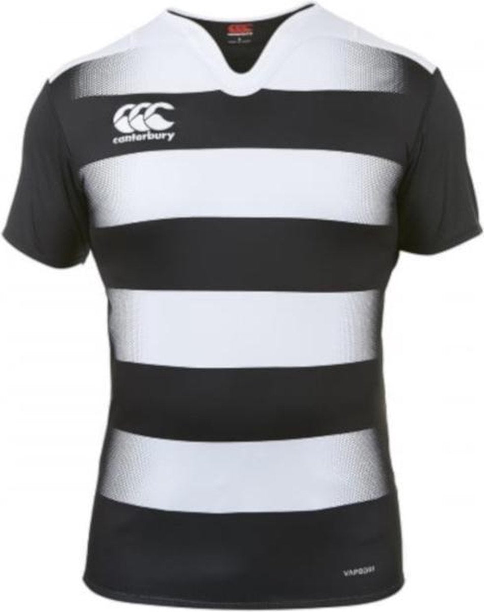 Canterbury Rugbyshirt Vapodri Challenge Heren Zwart/wit Mt Xs