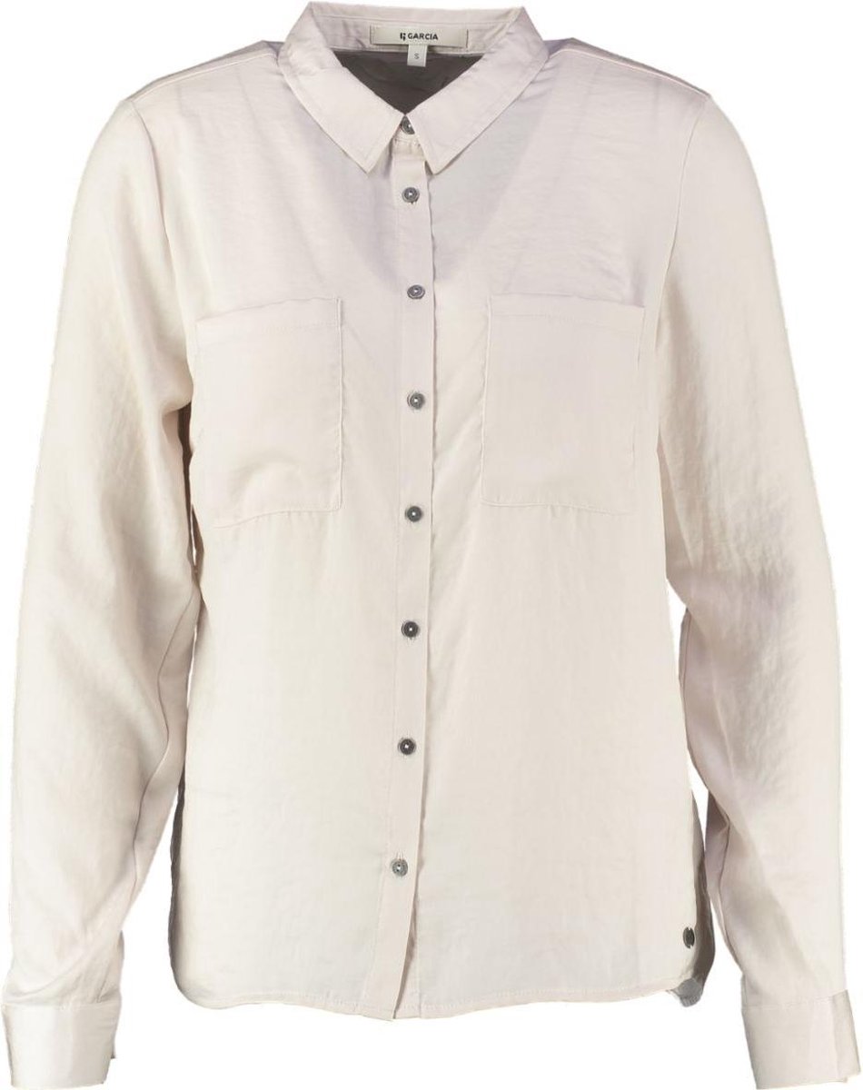 Garcia shiny polyester blouse - beige soft kit - Maat XXL