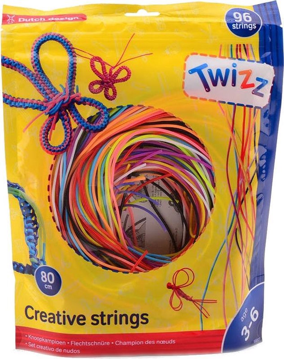 Twizz Knoopkamioen Creative Strings 80 Cm 96-delig