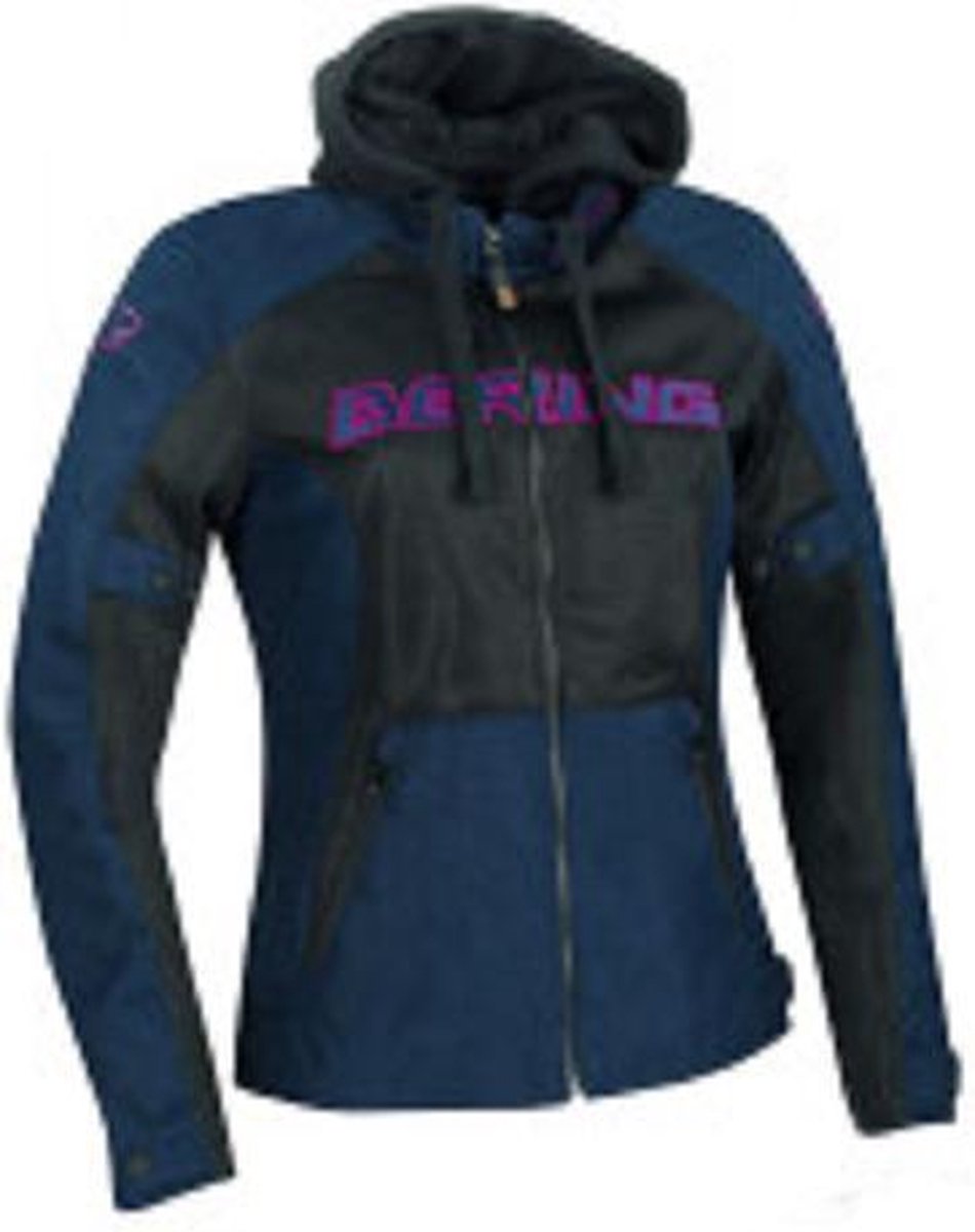 Bering Spirit Lady Black Blue Textile Motorcycle Jacket T3