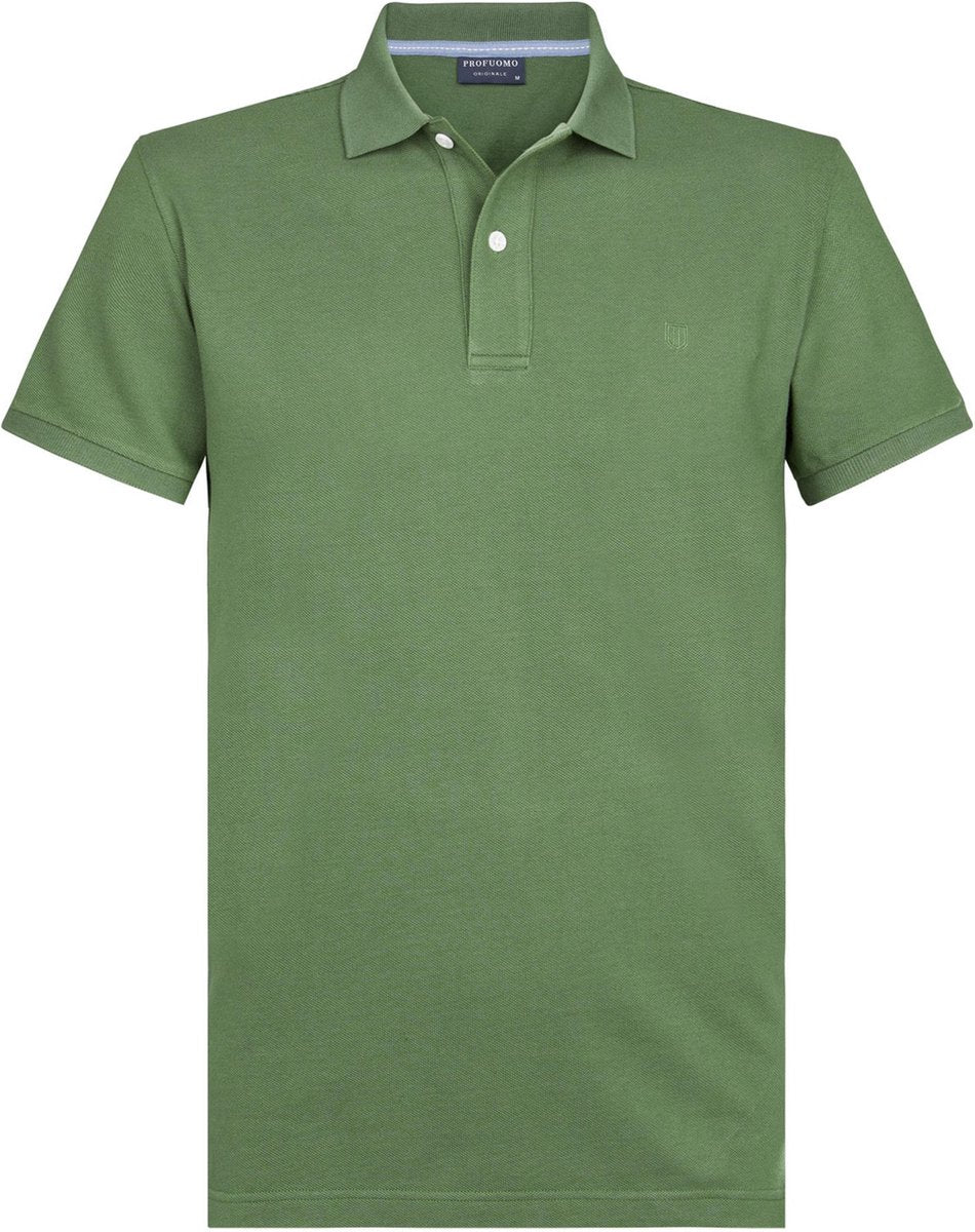 Profuomo Slim Fit  polo - groen -  Maat: L