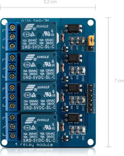 kwmobile 4-kanaals relaismodule - 5V relay board compatibel met Arduino Raspberry Pi - Met optocoupler - Microcontroller - 3 stuks