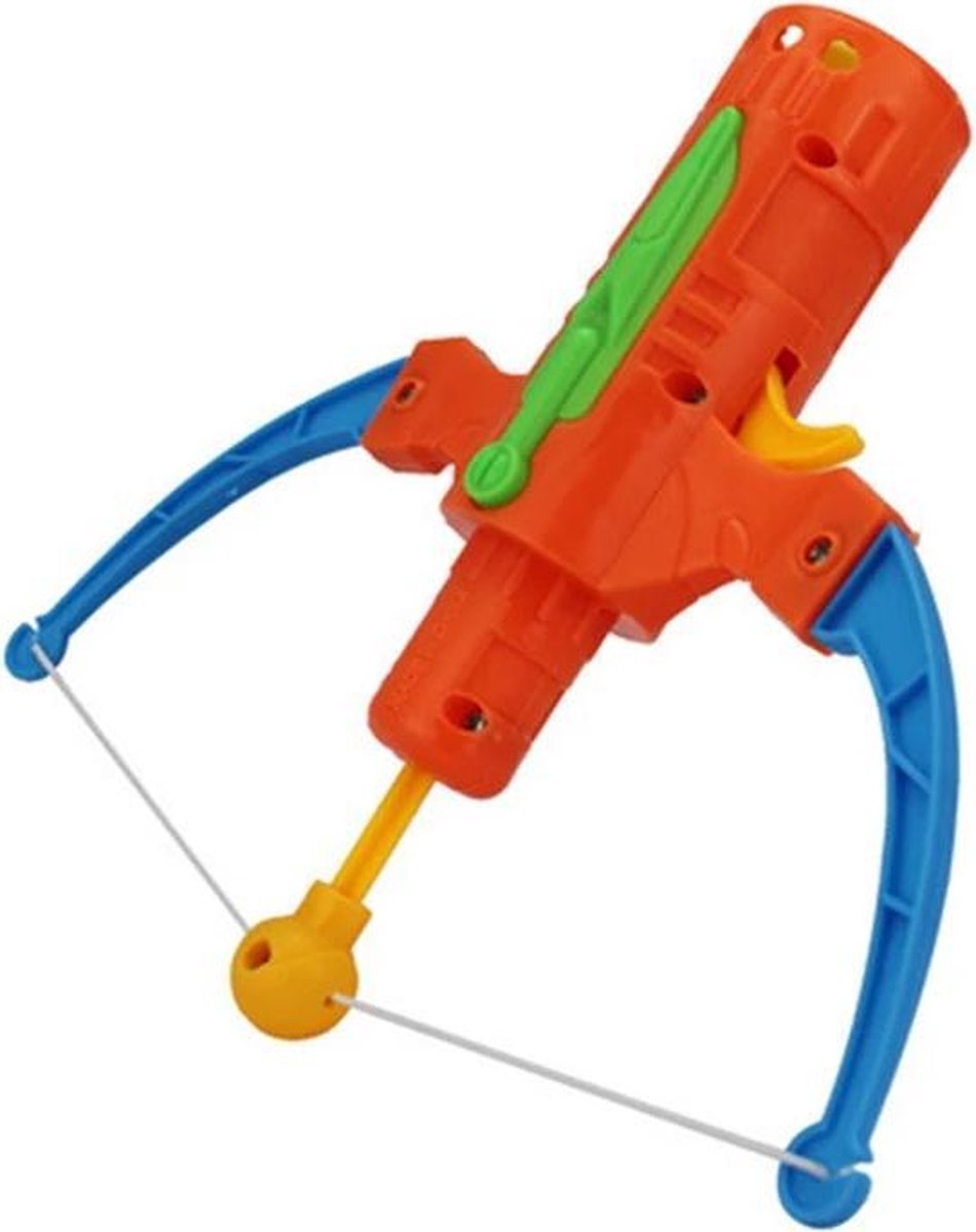 Tafeltennis pistool geel met 3 ballen plastic speelgoed voor kinderen - speelgoed - buitenspeelgoed - zomer - kinderspeelgoed - uitdagend speelgoed