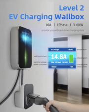 Laadpaal Wallbox Laadstation 3.7kw 16A 1-Fase Type 2 Stopcontact