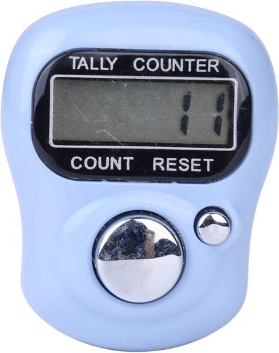 Firsttee Digitale Scoreteller - Compact - Teller - Personenteller - Handteller - Counter strike - Tally counter - Golf sport - Slagenteller - Golf accessoires - Golftrainingsmateriaal - Golf training - Golftrolley - Cadeau - Golfset - Lichtblauw