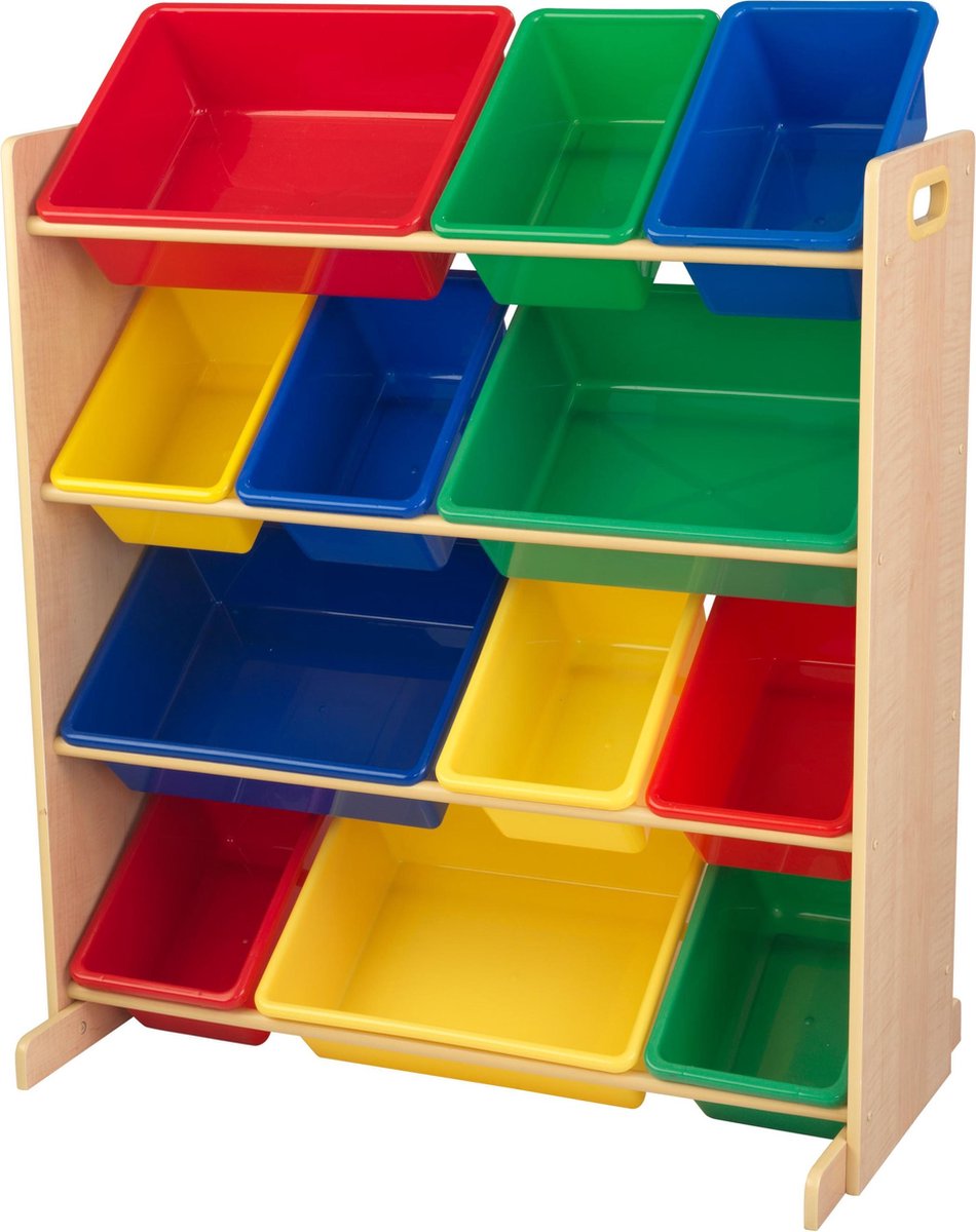 KidKraft Kast Met Opslagbakken In Primaire Kleuren