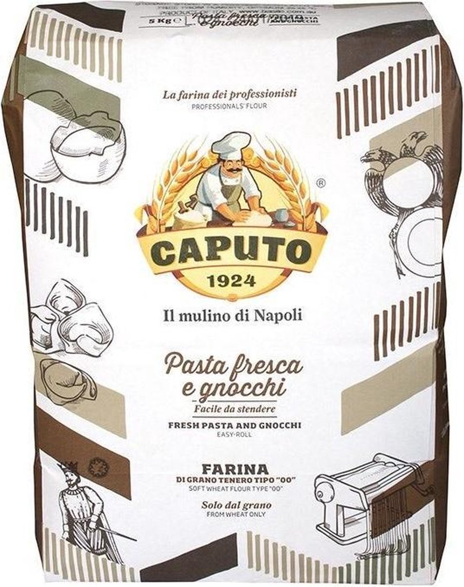 Caputo 5kg pasta fresca e gnocchi | Zelf Pasta Maken | Pastabloem voor in je Pastamachine | DIY Spaghetti | Vegan