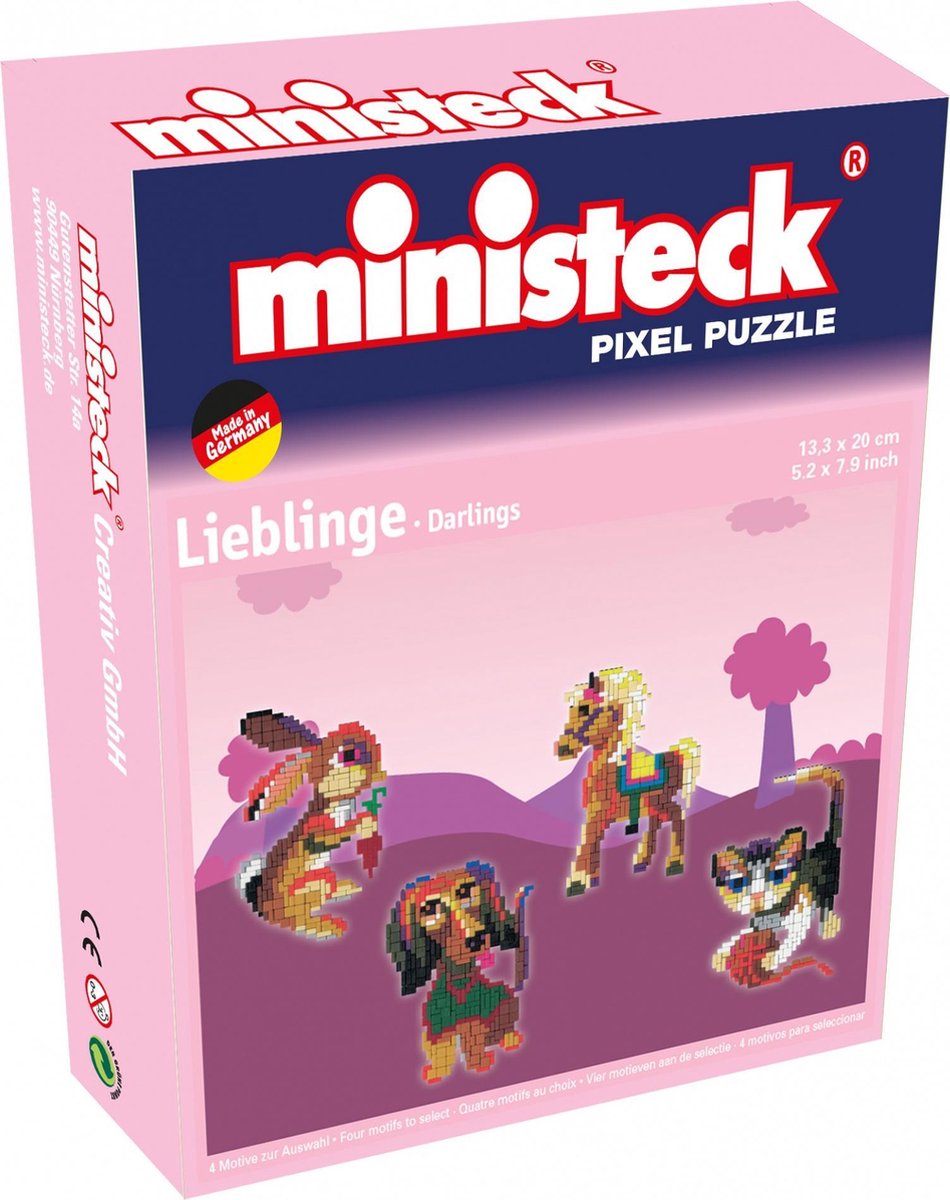 Ministeck: Pixel Puzzel - Lievelingsdieren