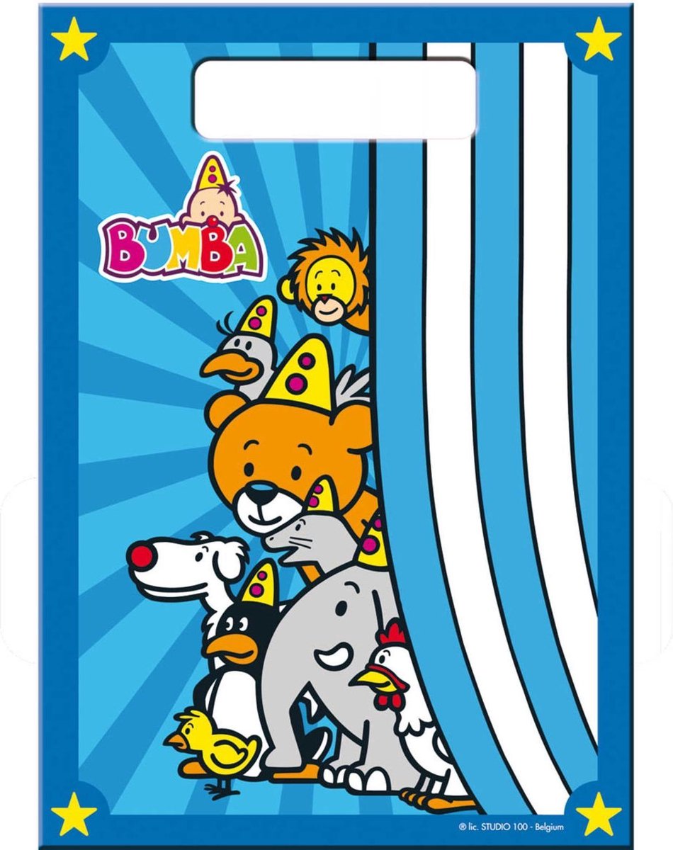 24x stuks Bumba kinder feestje feestzakjes - Traktaties snoepzakjes/uitdeelzakjes/cadeauzakjes