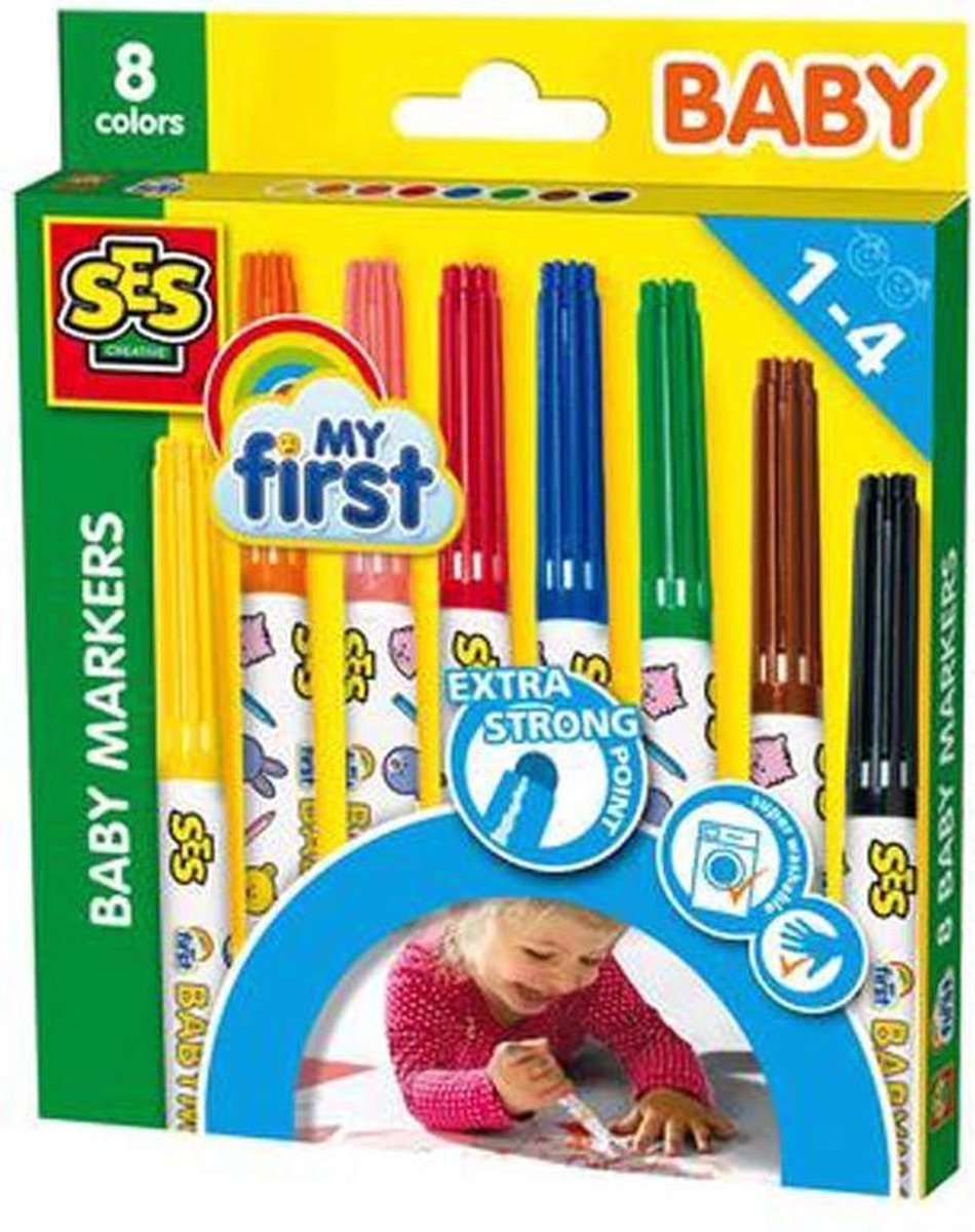 SES Baby Markers -Viltstiften 8 stuks