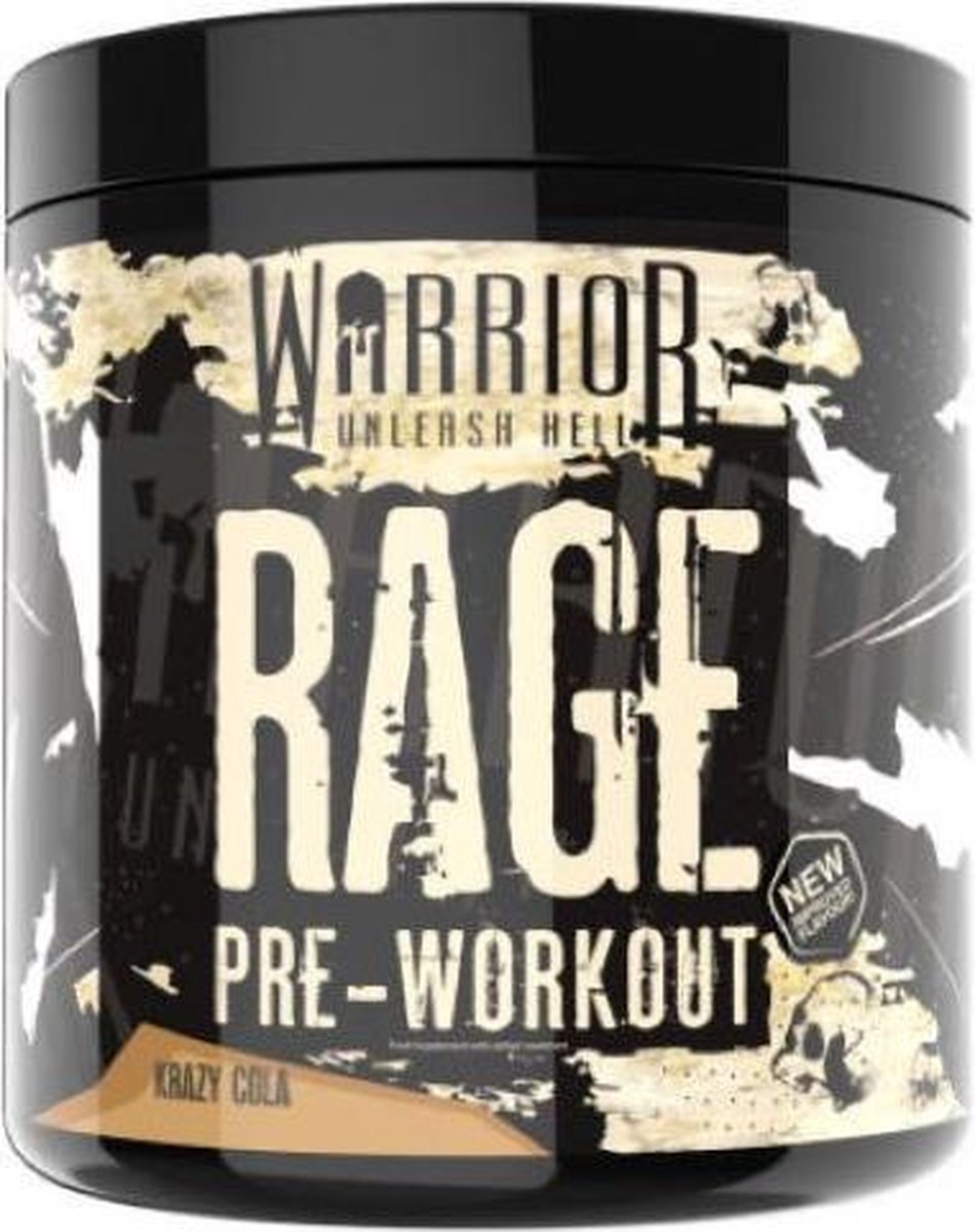 Warrior RAGE - Pre Workout - 392 gram - Extreme sterke dosering - Krazy Cola smaak