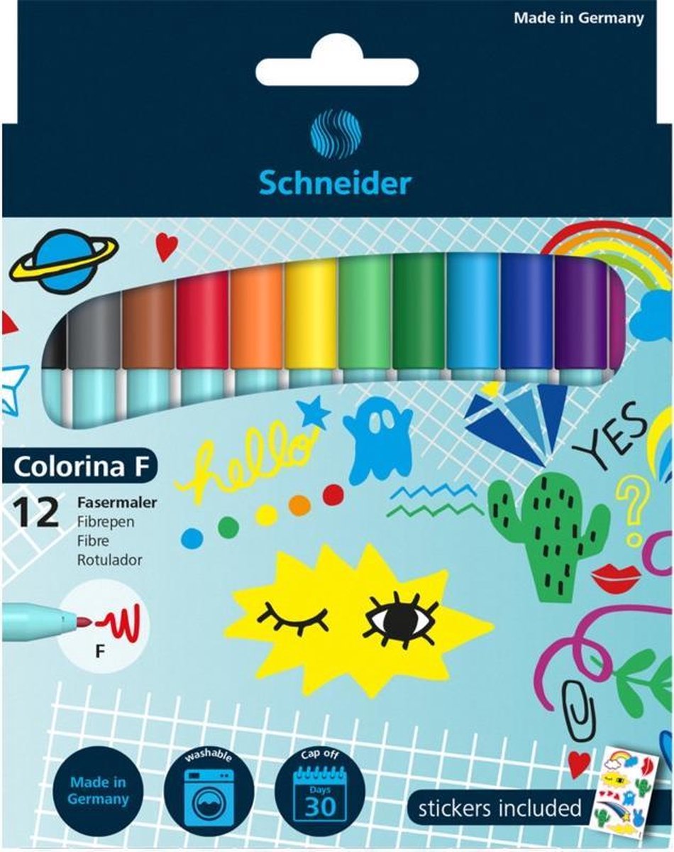 Viltstift Schneider Colorina F set à 12stuks S-193091