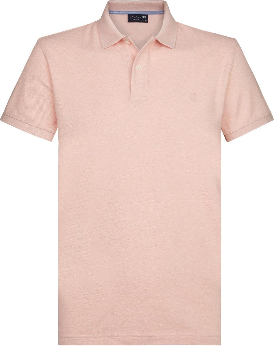 Profuomo Slim Fit  polo - lichtroze -  Maat: S