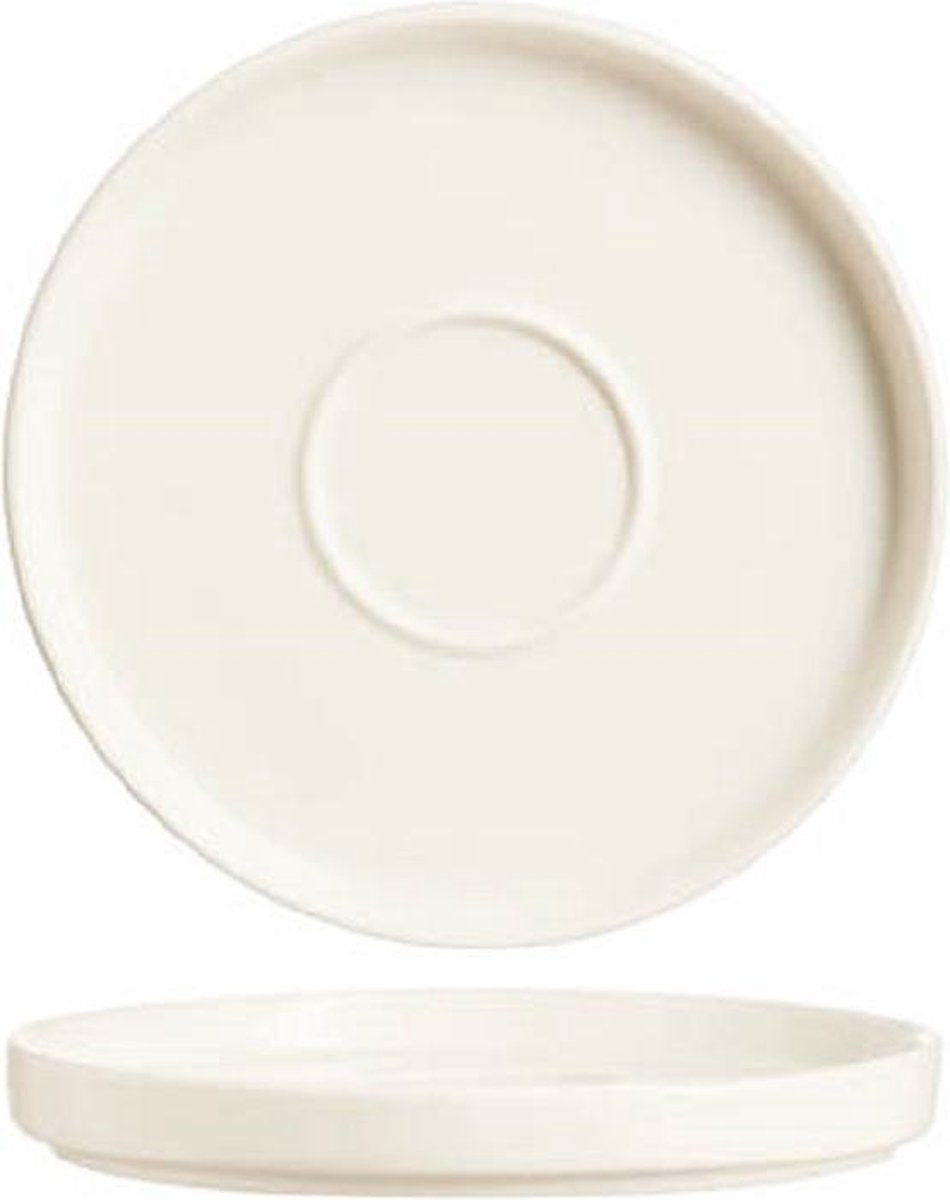 Fjords - Onderbordjes - D12cm -Wit - Glas - (Set van 6)