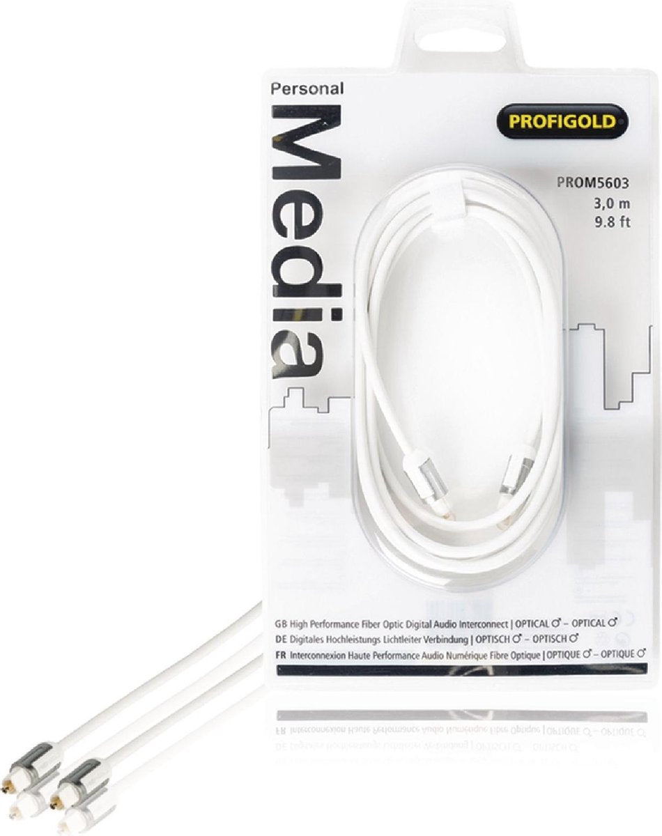 Profigold PROM5603 Glasvezel kabel 3 m TOSLINK Wit