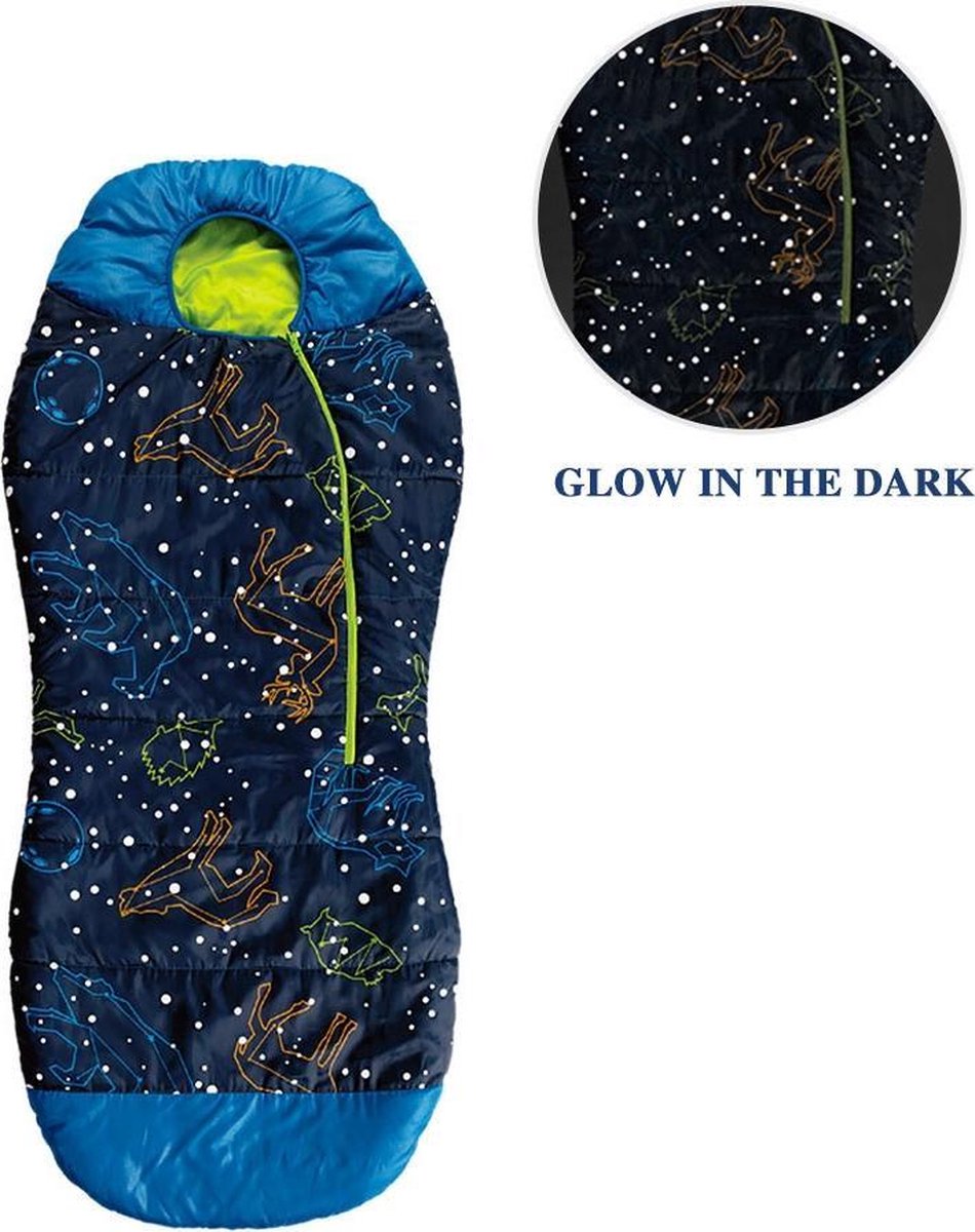 Acecamp Slaapzak Glow-in-the-dark Unisex 180 Cm Blauw