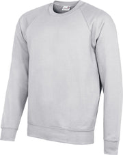 Awdis Academie Herenbemanning Hals Raglan Sweatshirt (Grijs)