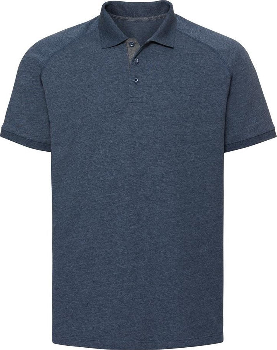 Russell Heren-HD Raglan Jersey Poloshirt (Grijze Mergel)