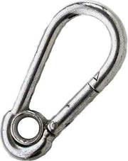 Karabijnhaak - 120 mm - RVS - met ring
