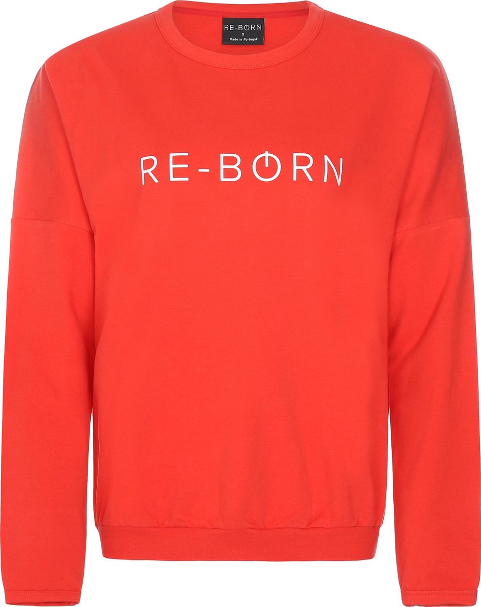 Re-Born Ronde Hals Trui Lange Mouw Dames - Rood - Maat S