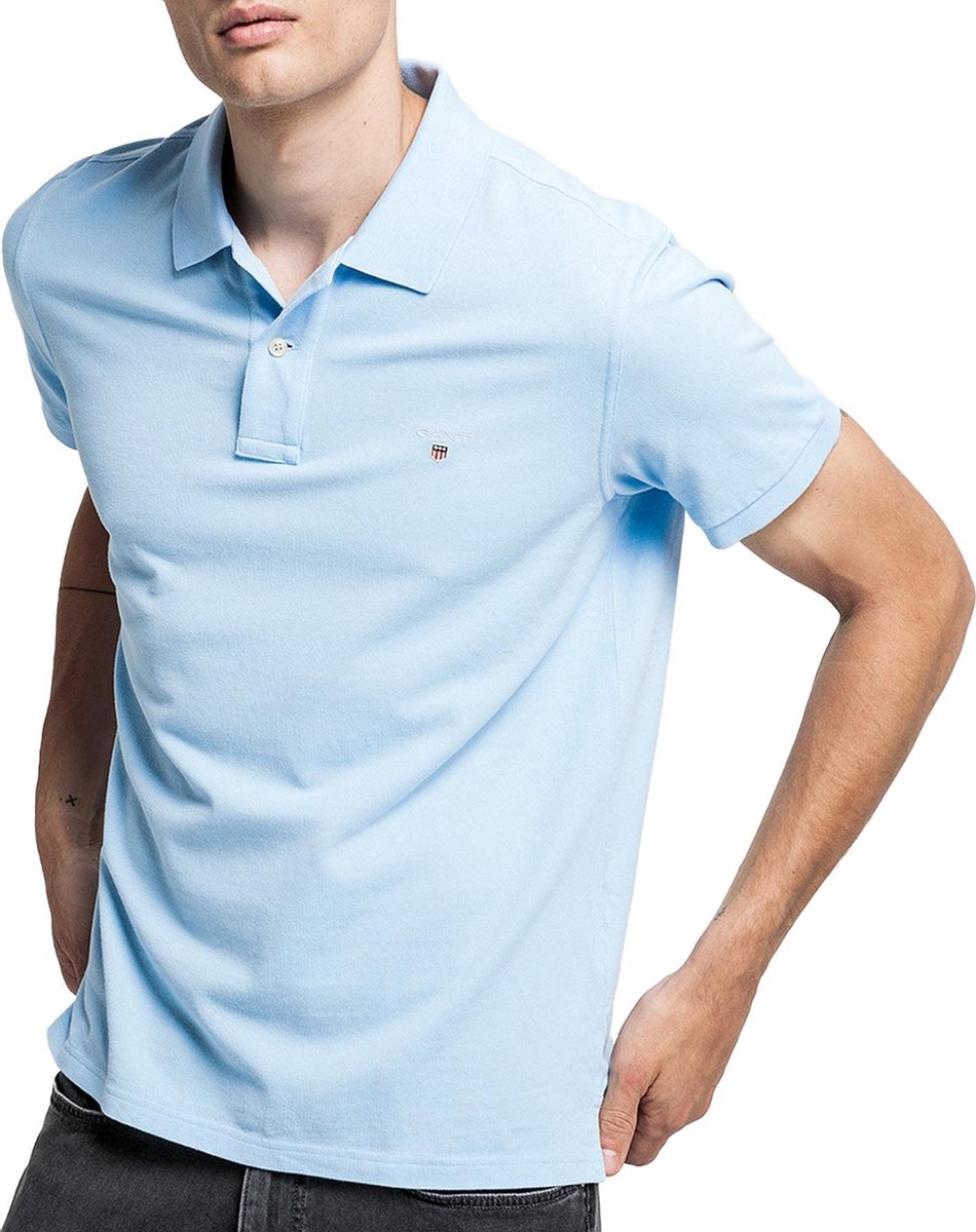 Gant Gant Original Pique Rugger Poloshirt - Mannen - lichtblauw