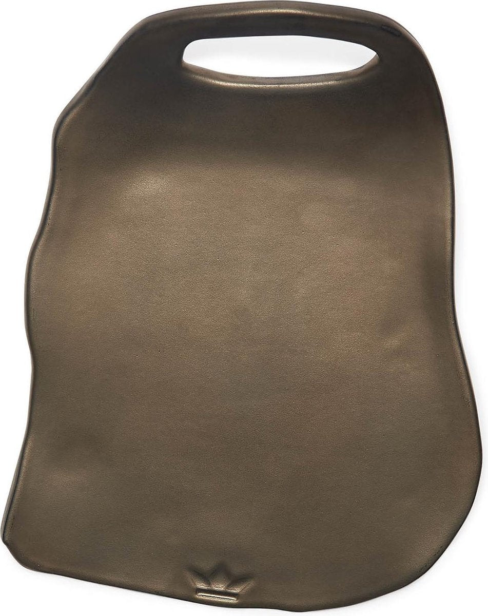 Dutchdeluxes - Borden (set van 4 stuks) - Organische vorm - Mat Platinum - Ted - 31 x 22 cm