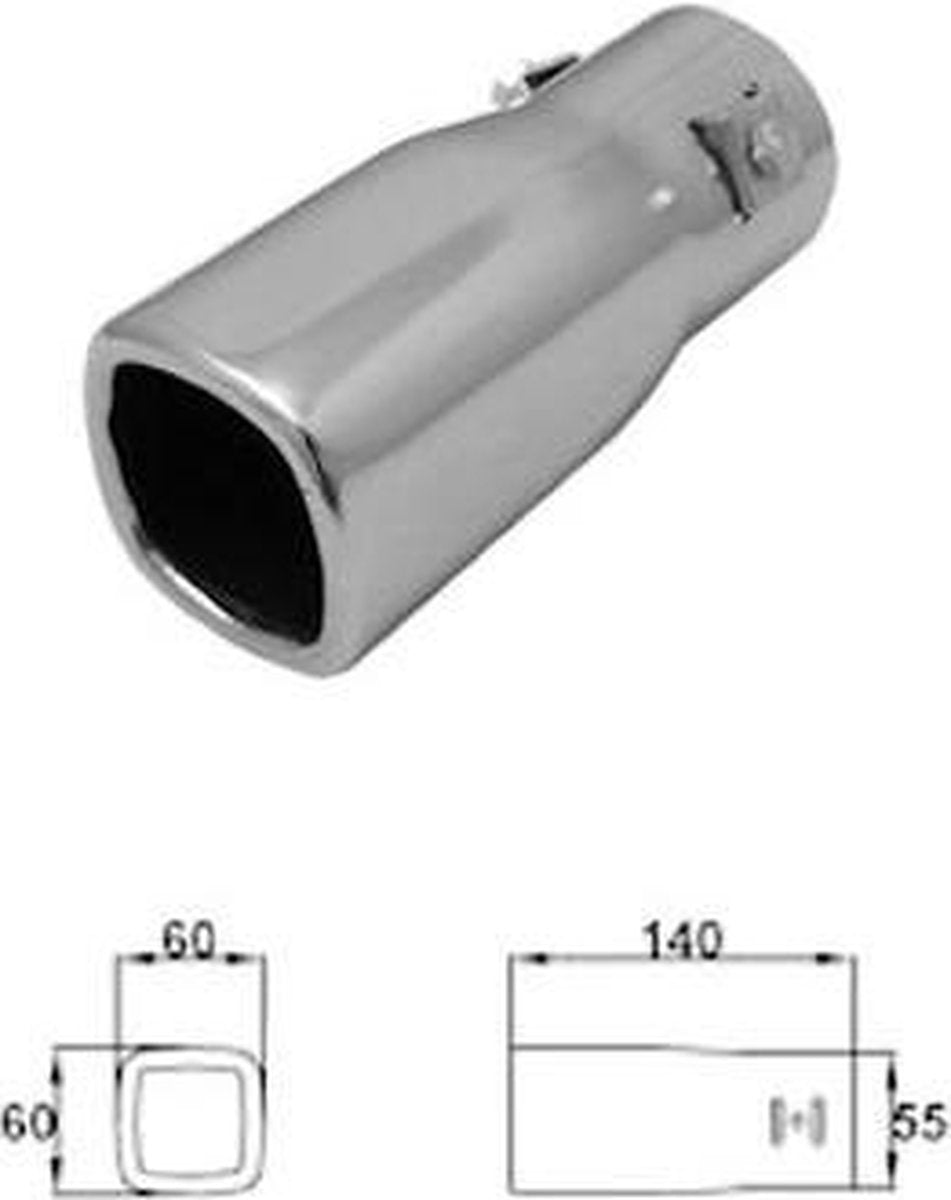 Uitlaatsierstuk Vierkant 781.3 - Passend 38-50mm