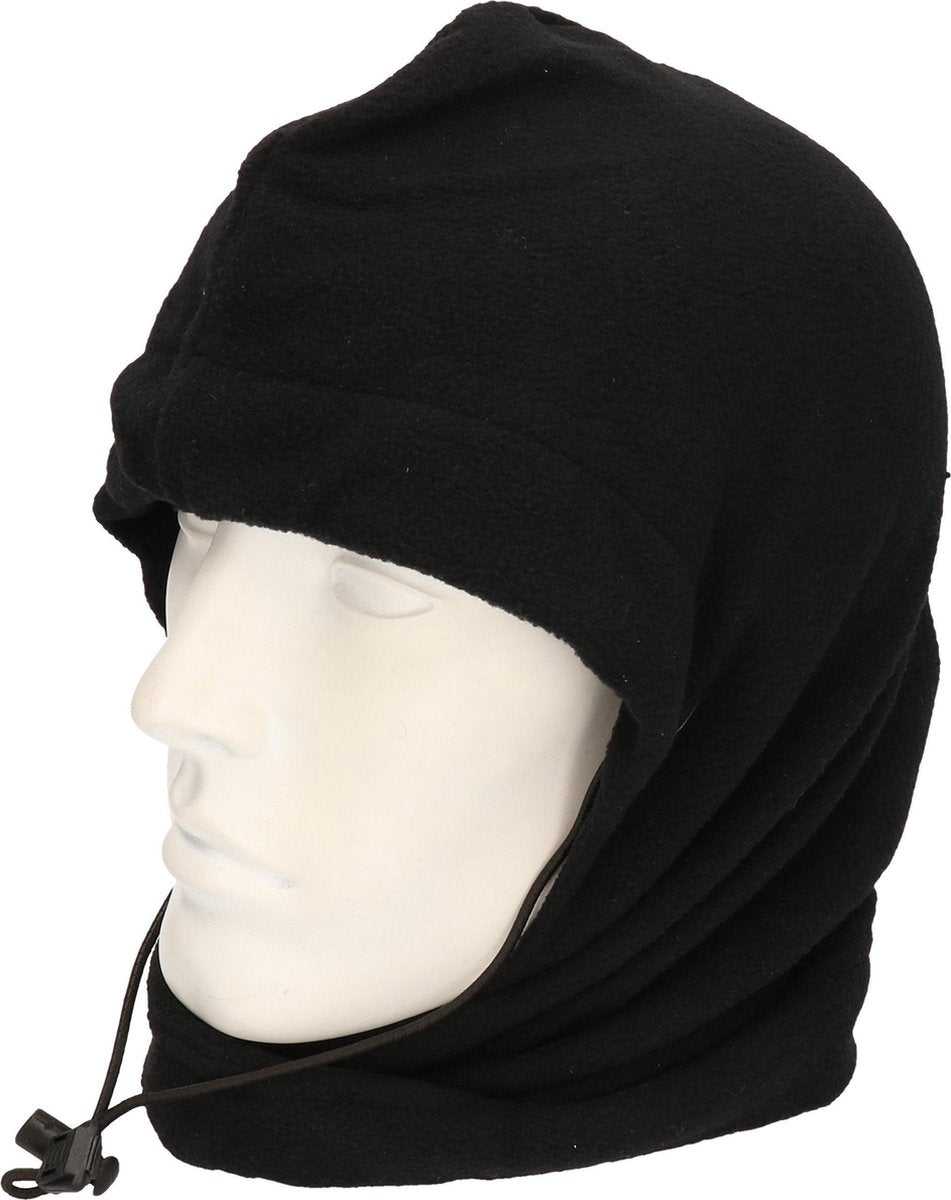 Zwarte fleece muts voor kids