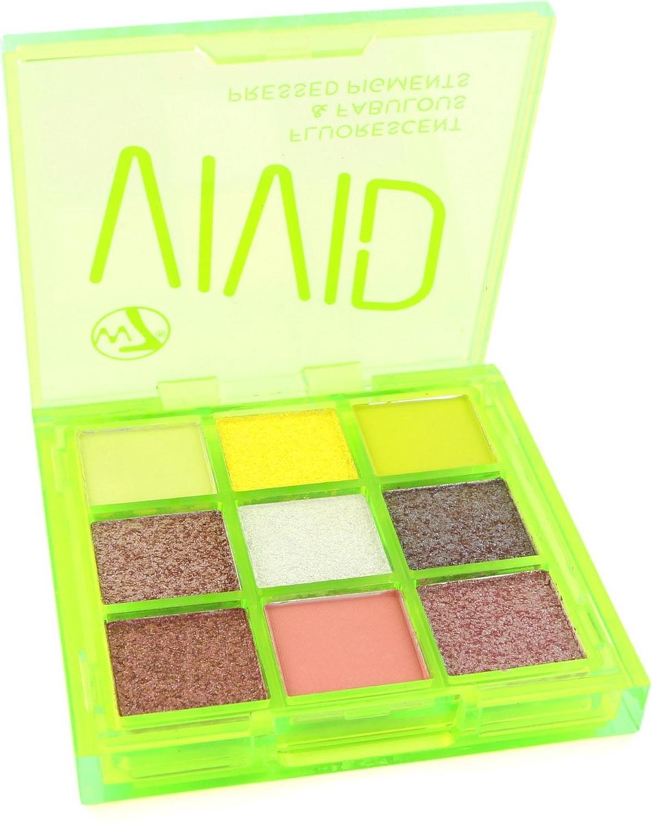 W7 Vivid Pressed Pigment Oogschaduw Palette - Glowin' Green