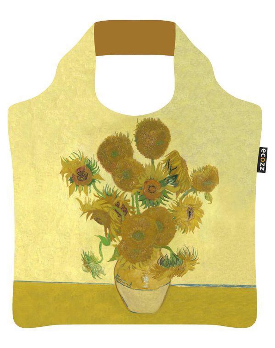 Ecozz - Draagtas opvouwbaar met rits -  Sunflowers - Vincent van Gogh