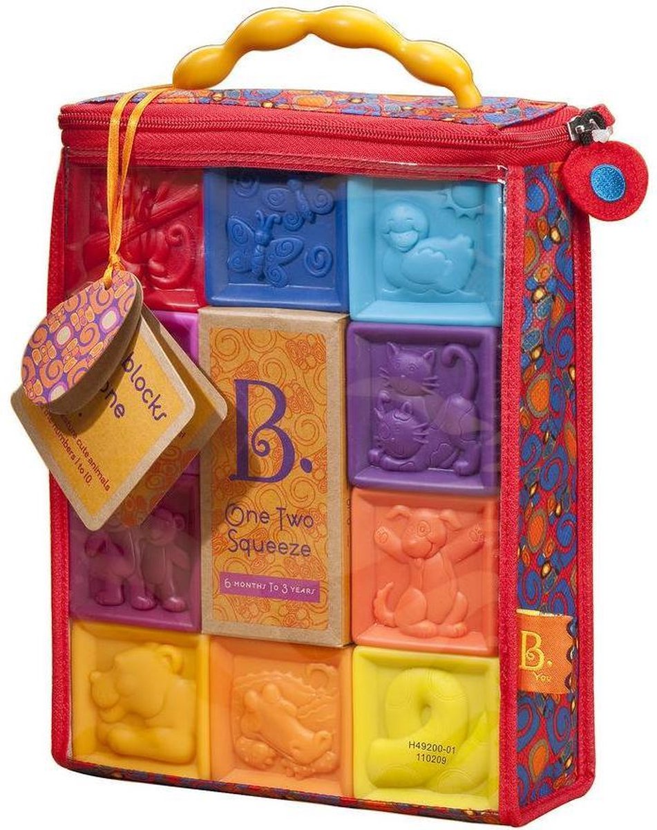 Byou - One Two Squeeze Blocks - Zachte Blokken - 10 Stuks - In Tasje